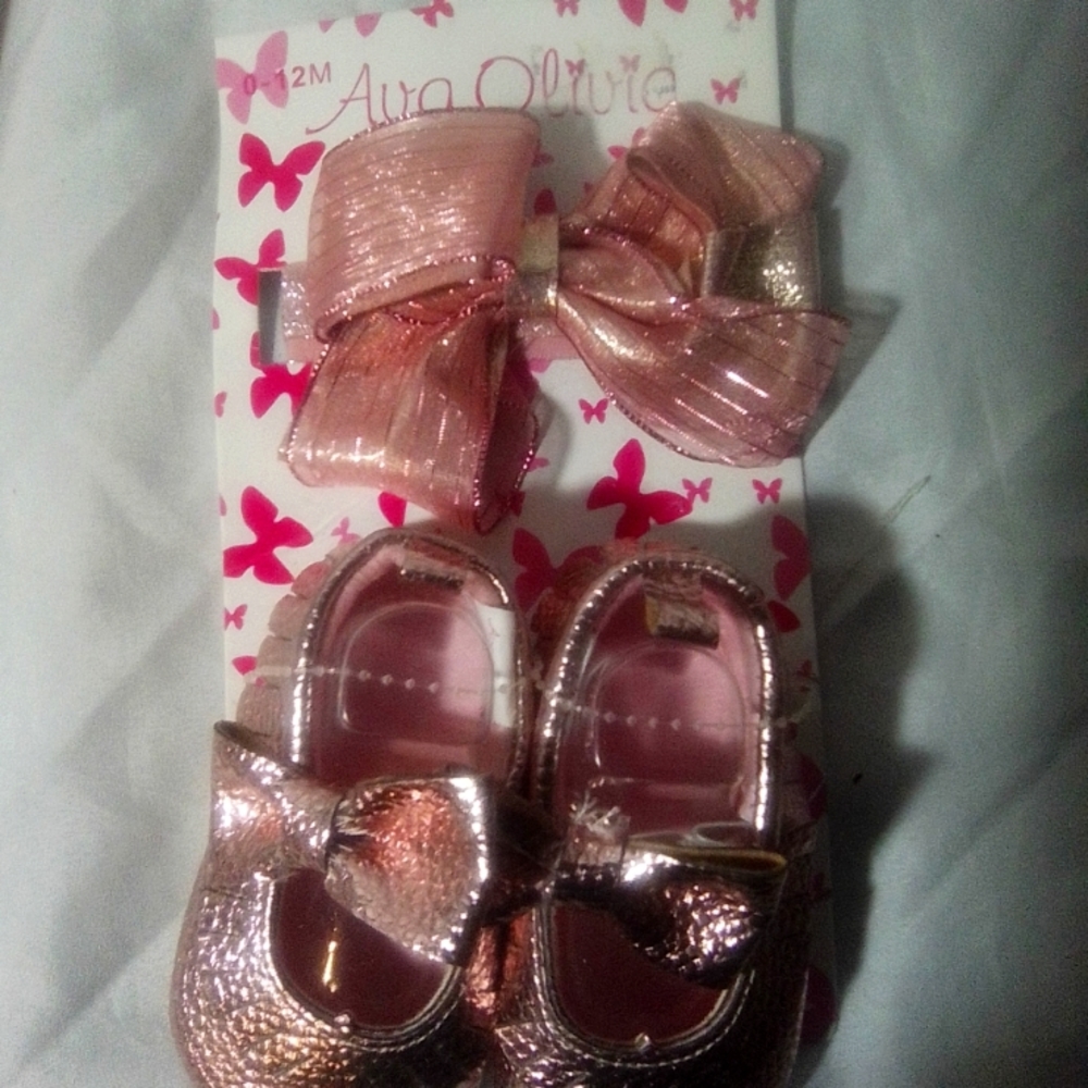 Newborn baby girl dress shoes size 0